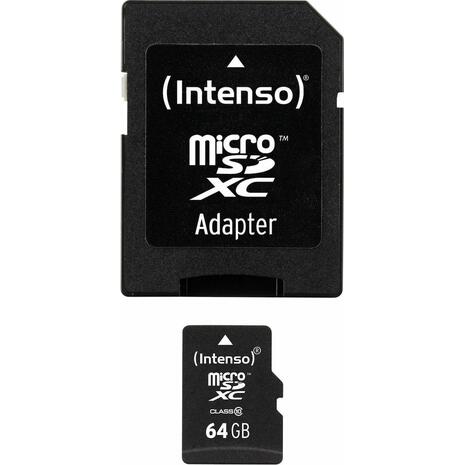 Κάρτα Μνήμης Micro SD Card Intenso 64GB Class 10 Incl.Adaptor